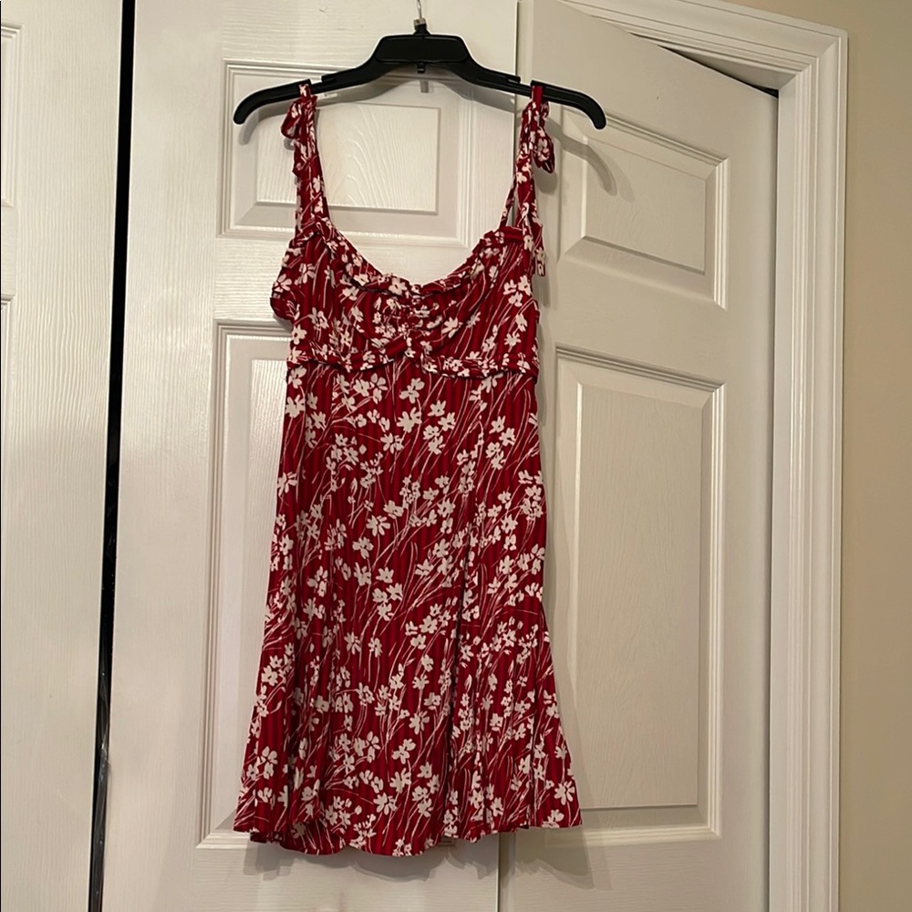 Free People Red Floral Mini Dress